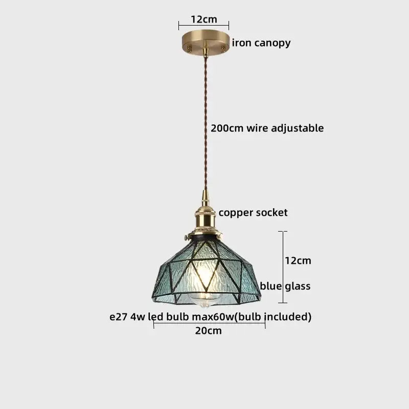 Brass Ceramic LED Pendant Light with Color Modes