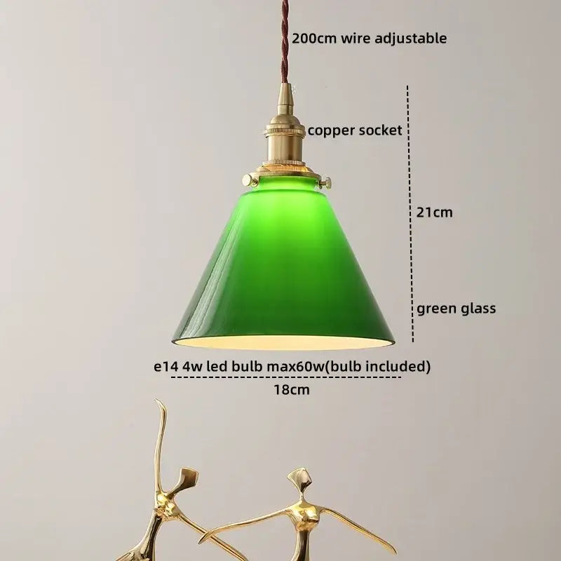 Brass Ceramic LED Pendant Light with Color Modes