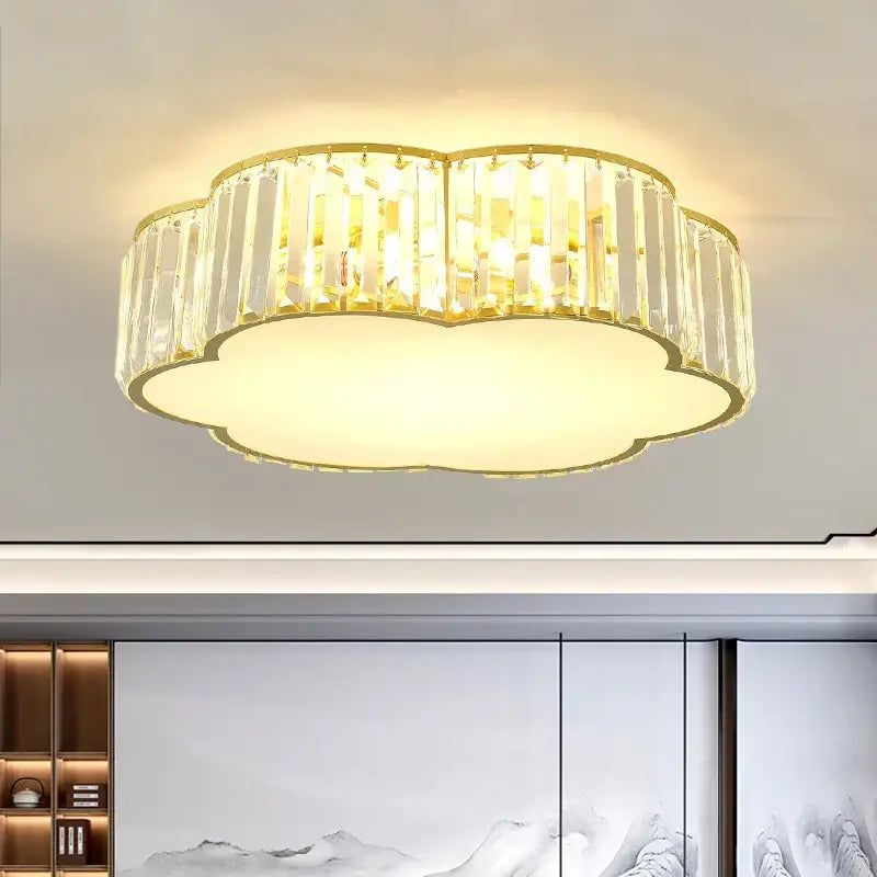 Gold Zen Crystal Ceiling Light