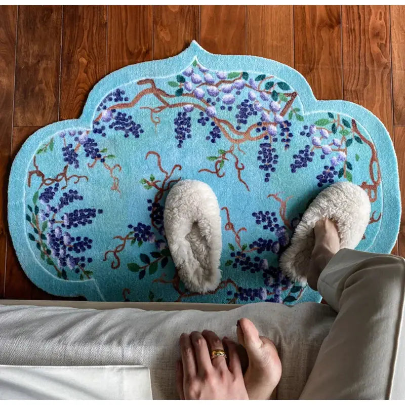 Teal Wisteria Door Mat