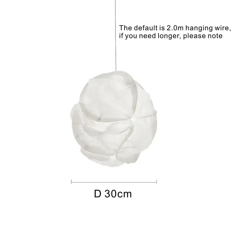 White Organic Pendant Light