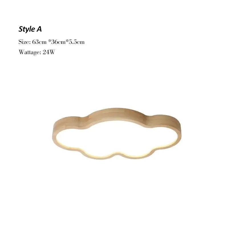 Wood Cloud Ceiling Light