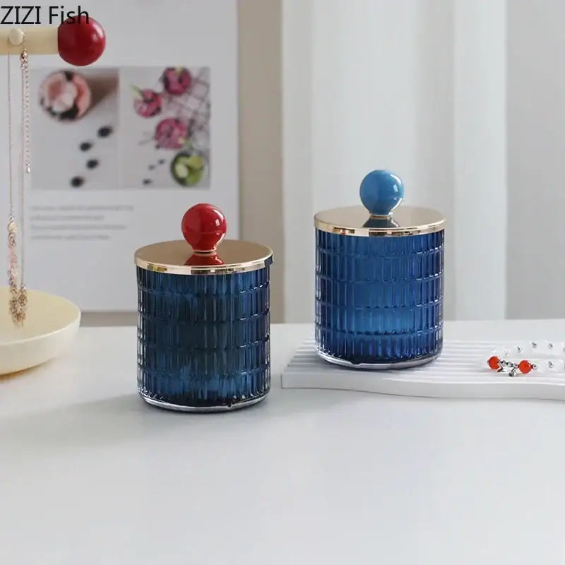 Glass Gold Tea Canisters