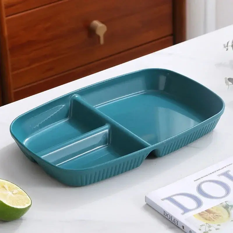 Ribbed Divided Dining Plates