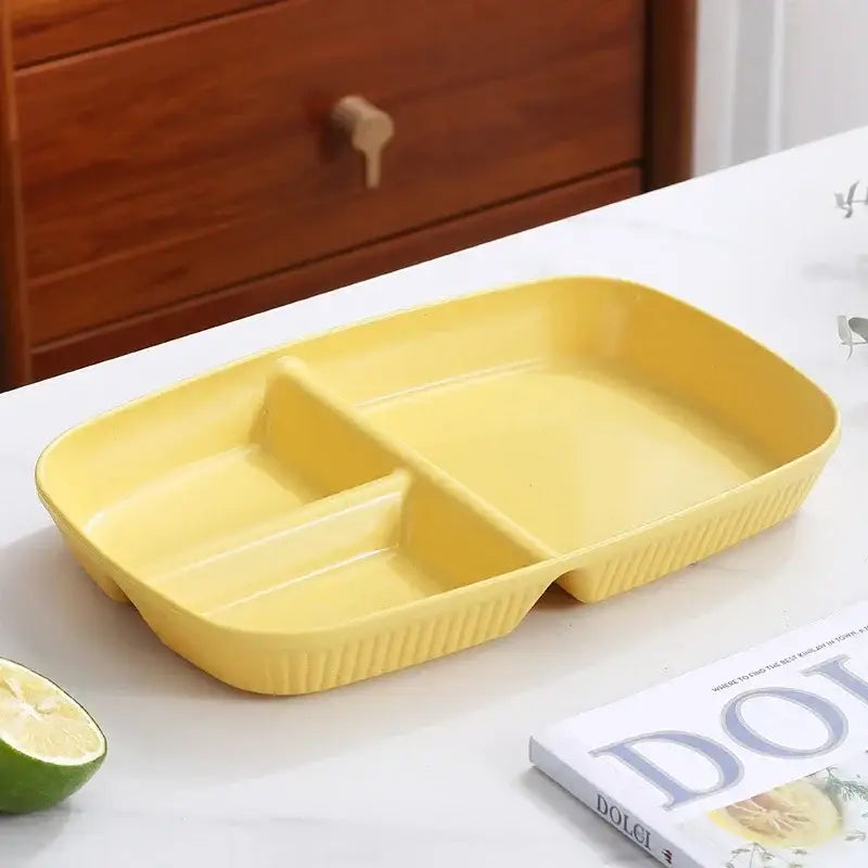 Ribbed Divided Dining Plates
