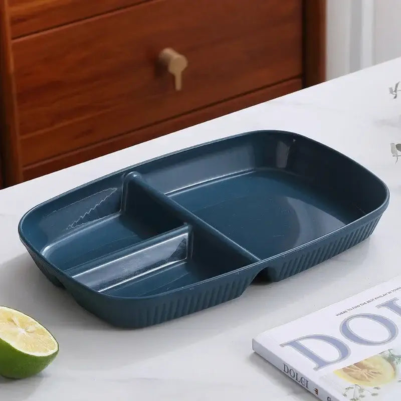 Ribbed Divided Dining Plates