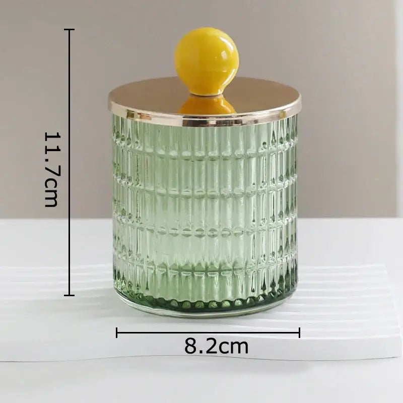 Ribbed Glass Tea Canisters