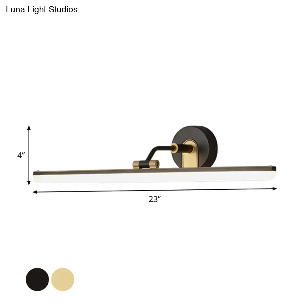 Black Brass LED Vanity