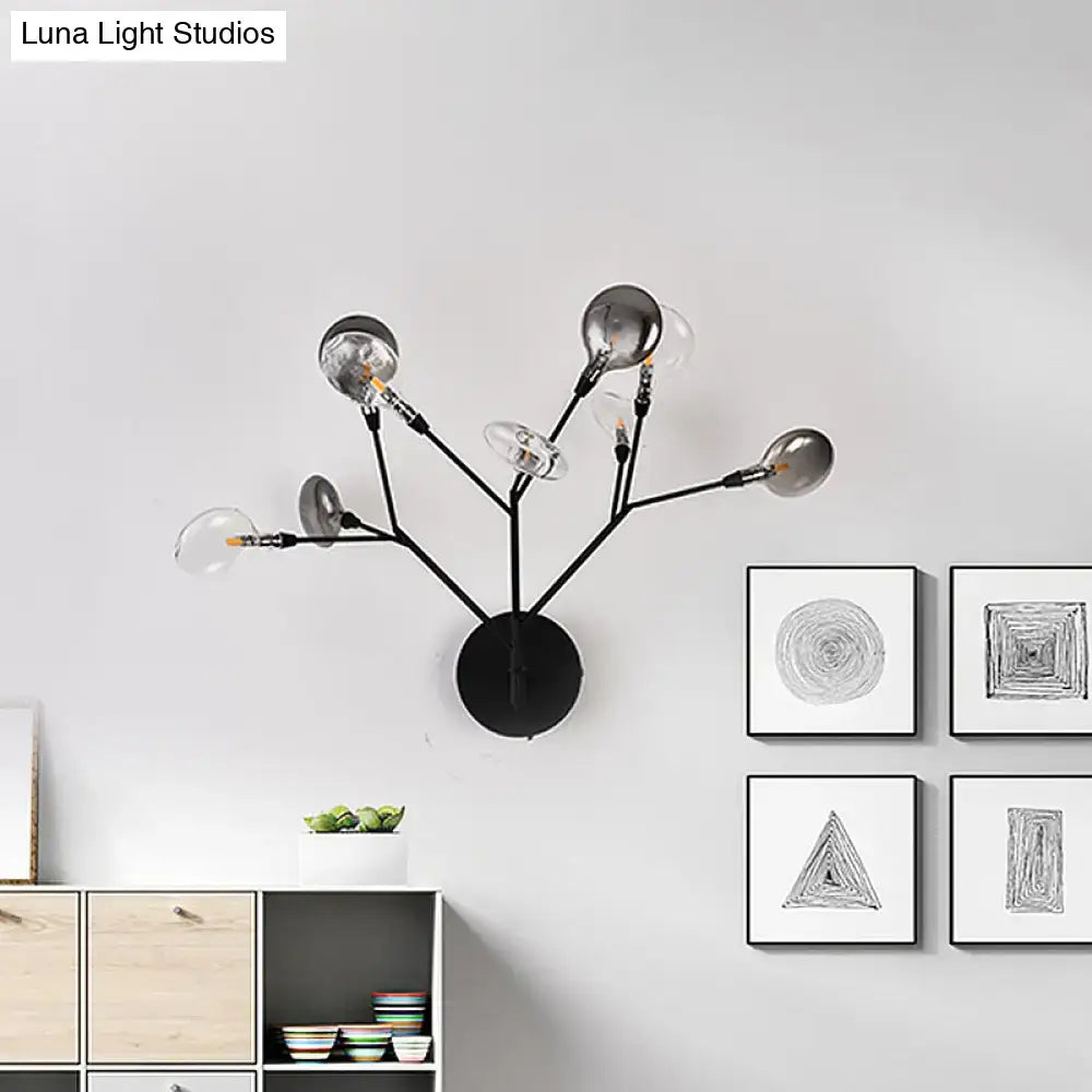 Black Branching Wall Lamp