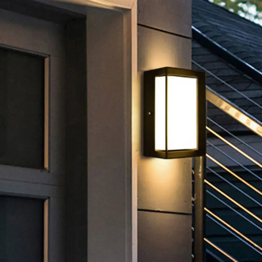 Black LED Flush Wall Lamp