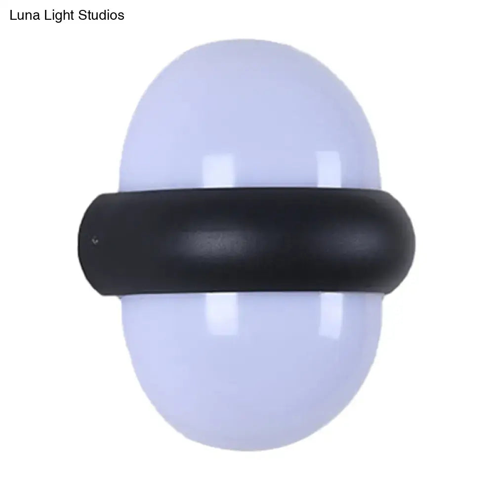 Black Semi-Sphere Outdoor Light