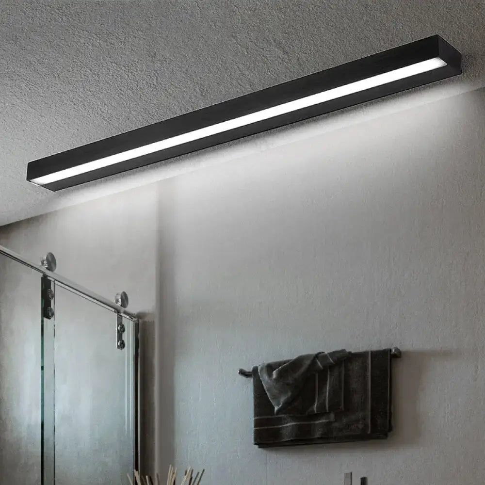 Black Silver Vanity Sconce Linear Multi-Size