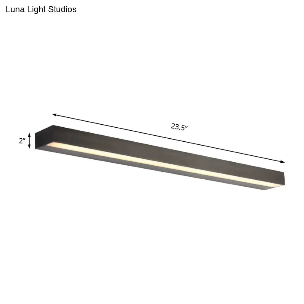 Black Silver Vanity Sconce Linear Multi-Size