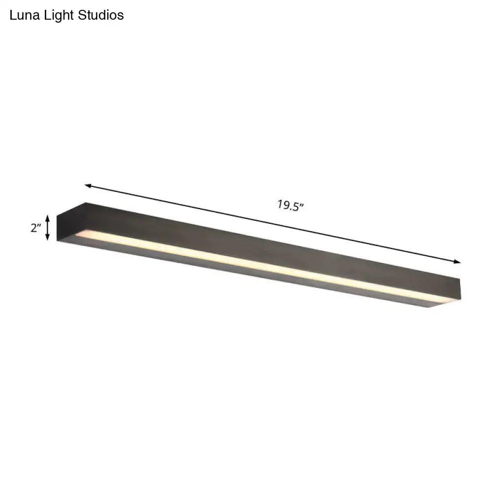 Black Silver Vanity Sconce Linear Multi-Size