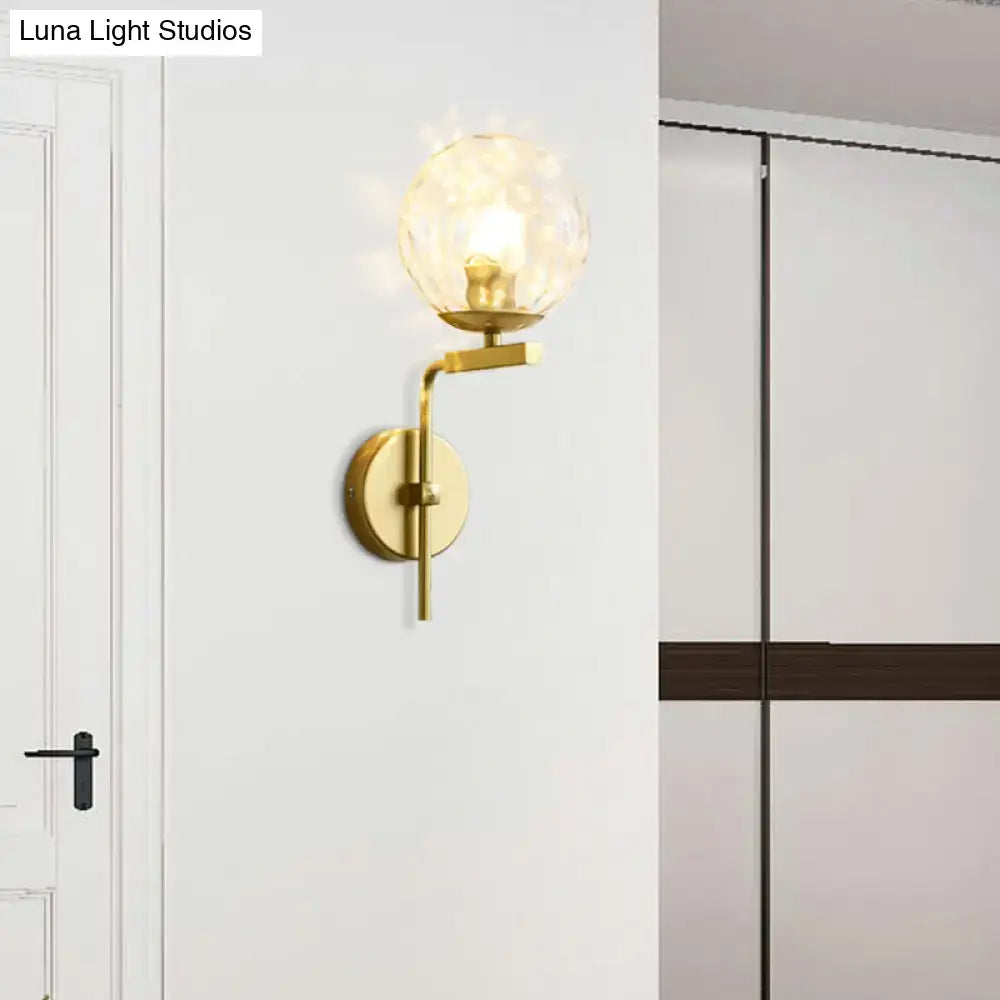 Black Glass Sphere Sconce