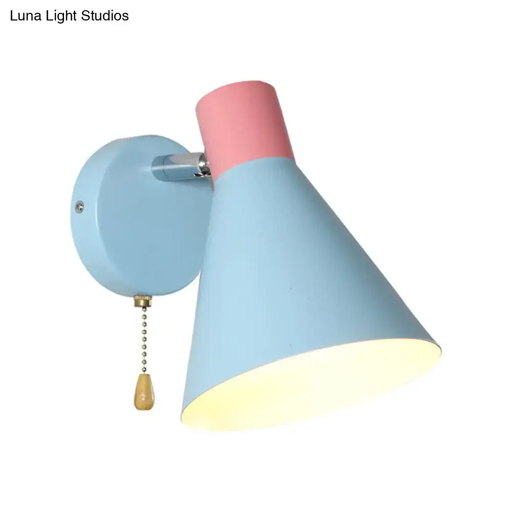 Blue Pink Metal Sconce