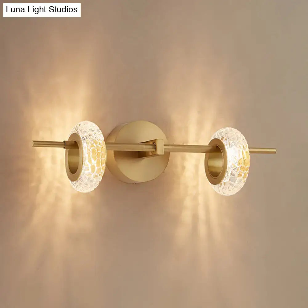 Brass Double Oval Wall Light