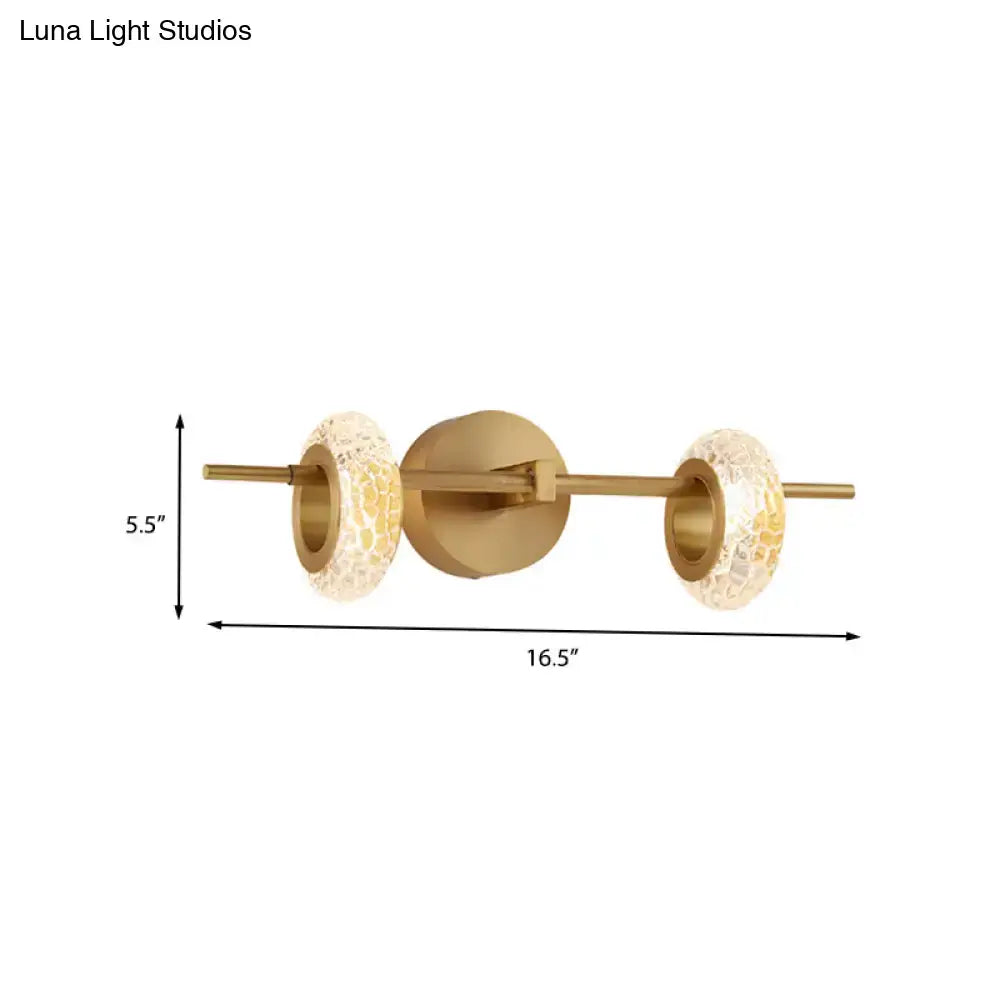 Brass Double Oval Wall Light