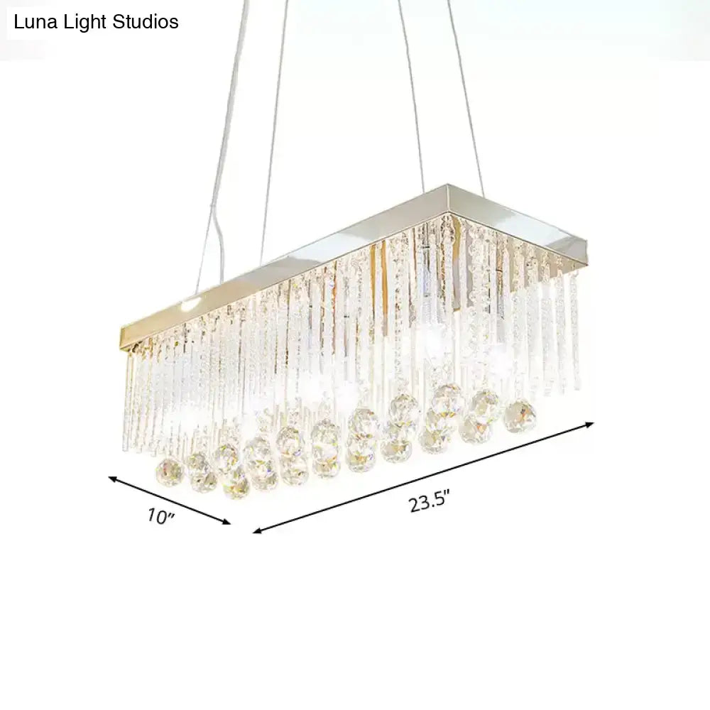 Chrome Crystal Six-Light Customizable Island Light