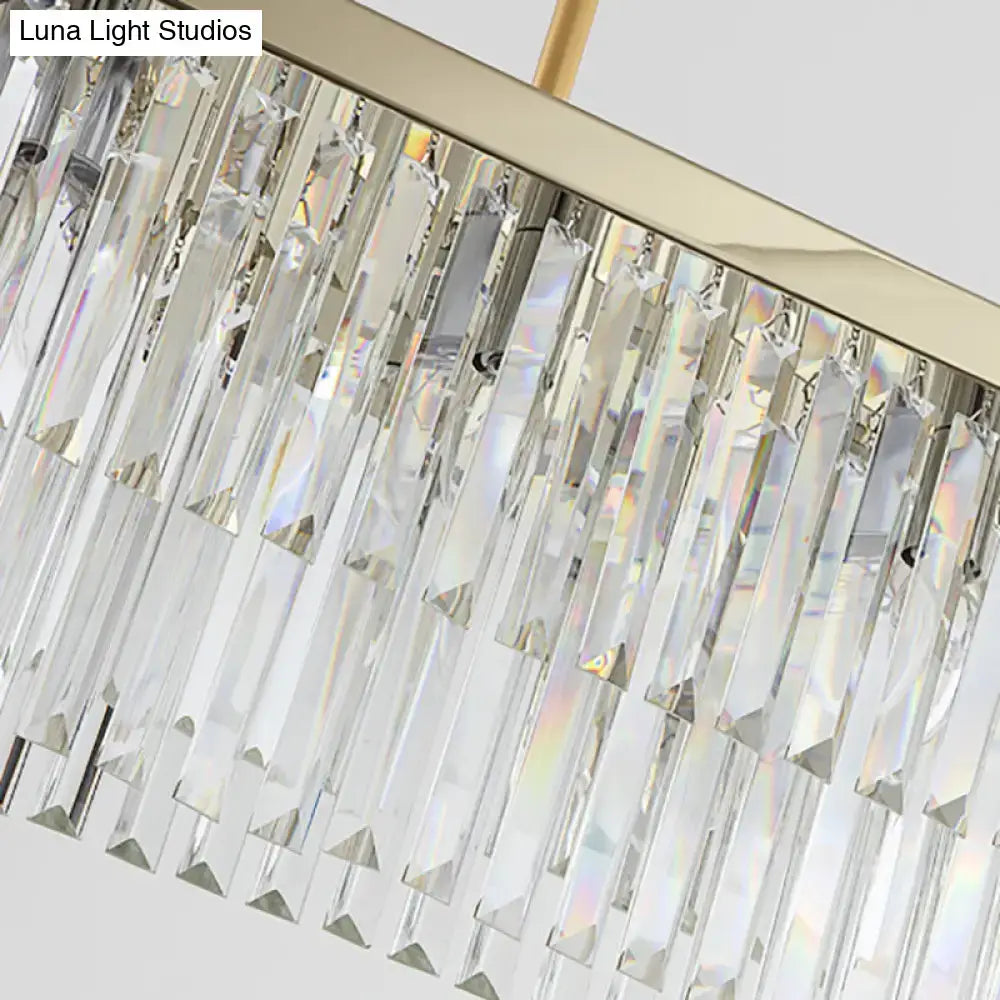 Clear Amber Crystal Chandelier
