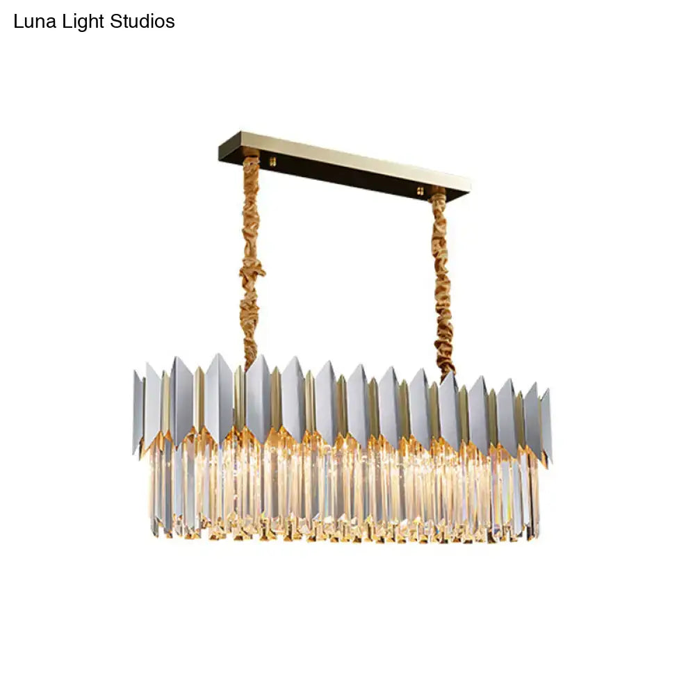 Silver Crystal Chandelier Light