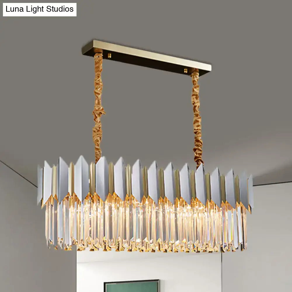 Silver Crystal Chandelier Light