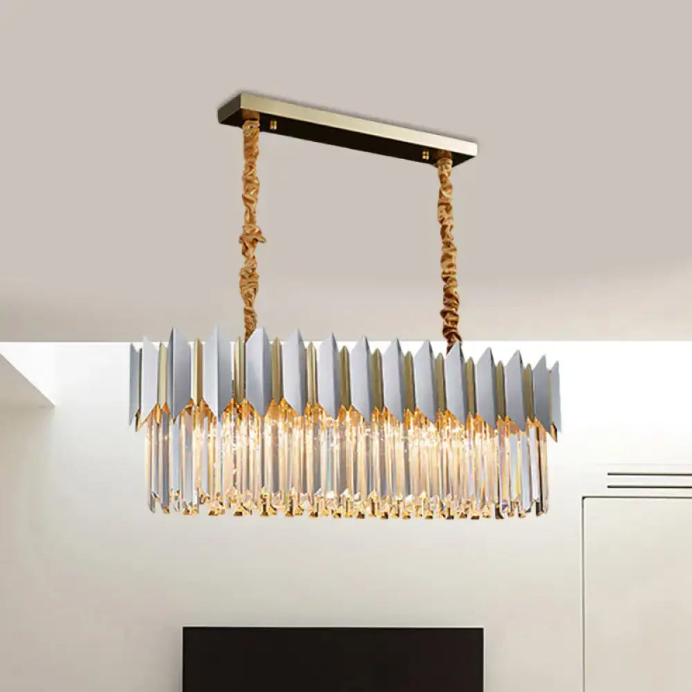 Silver Crystal Chandelier Light