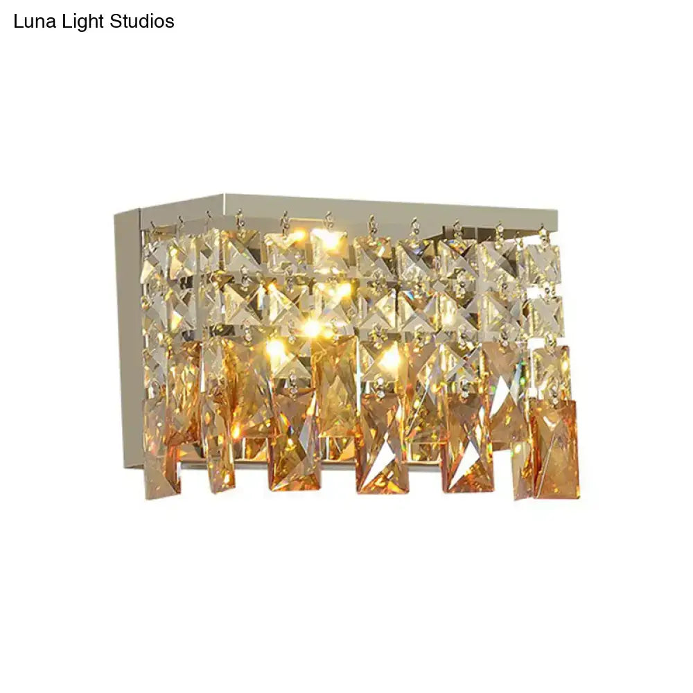 Amber LED Crystal Corridor Sconce