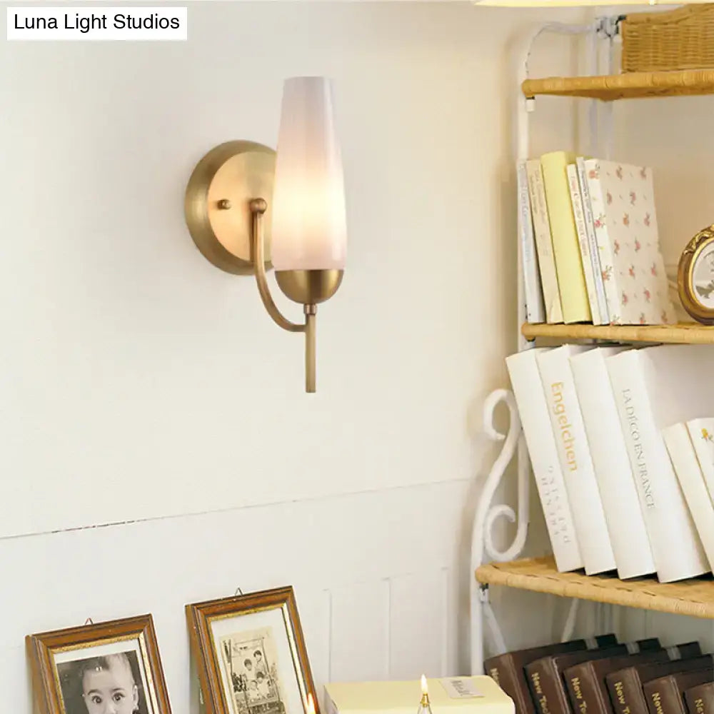 Gold Opal Conical Sconce