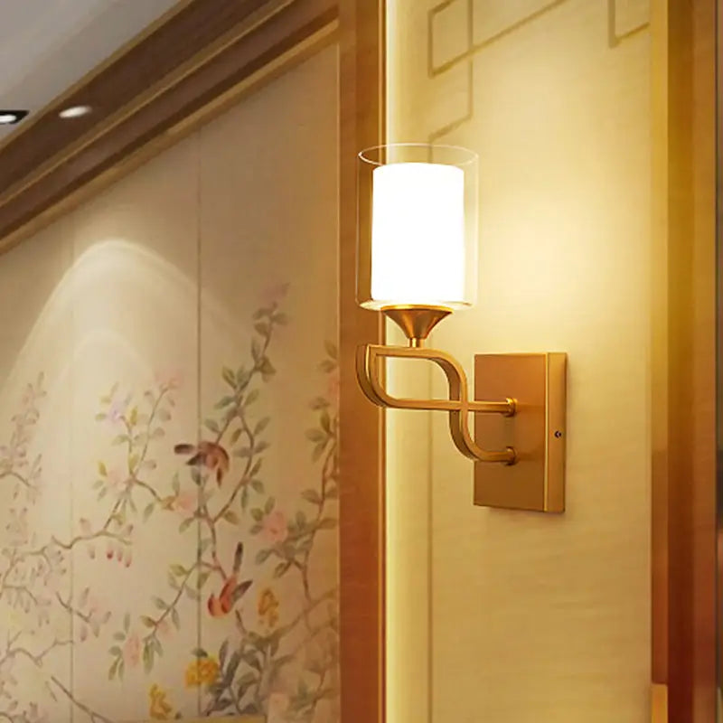 Gold Armed Opal Sconce