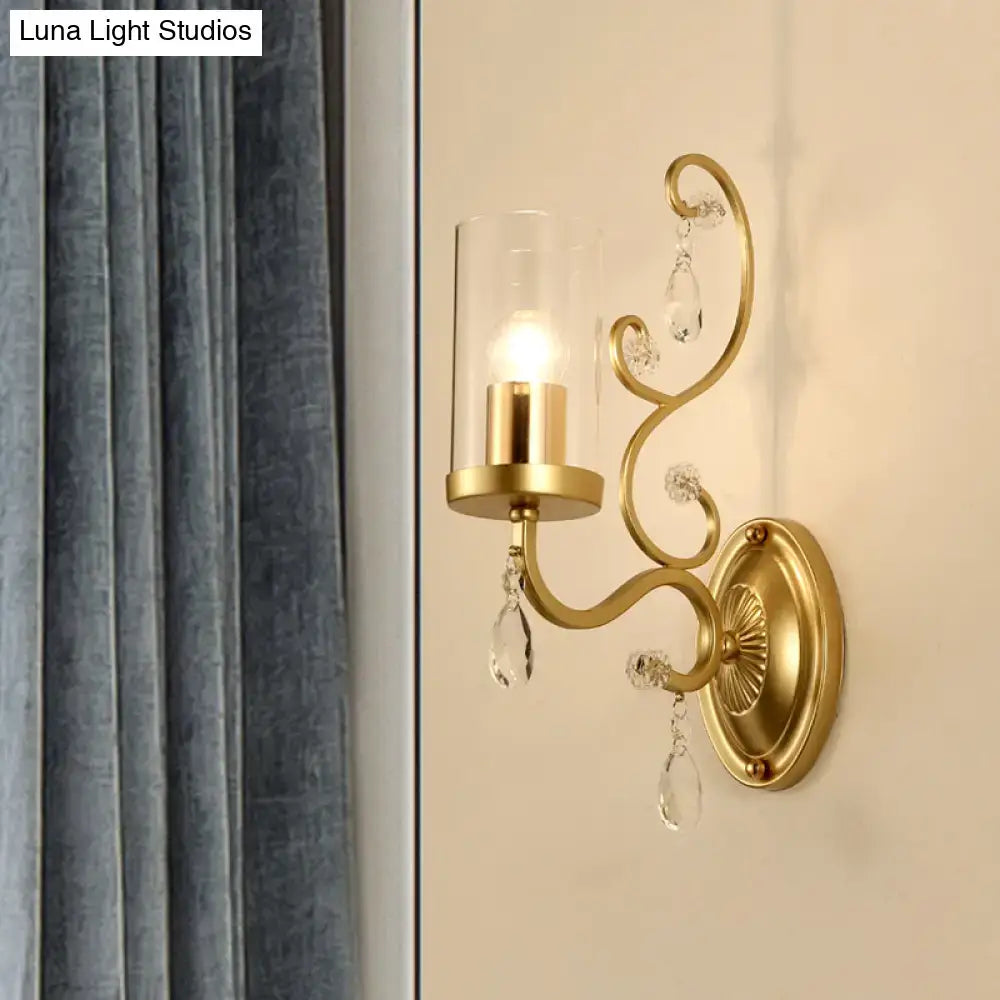 Gold Clear Glass Sconce
