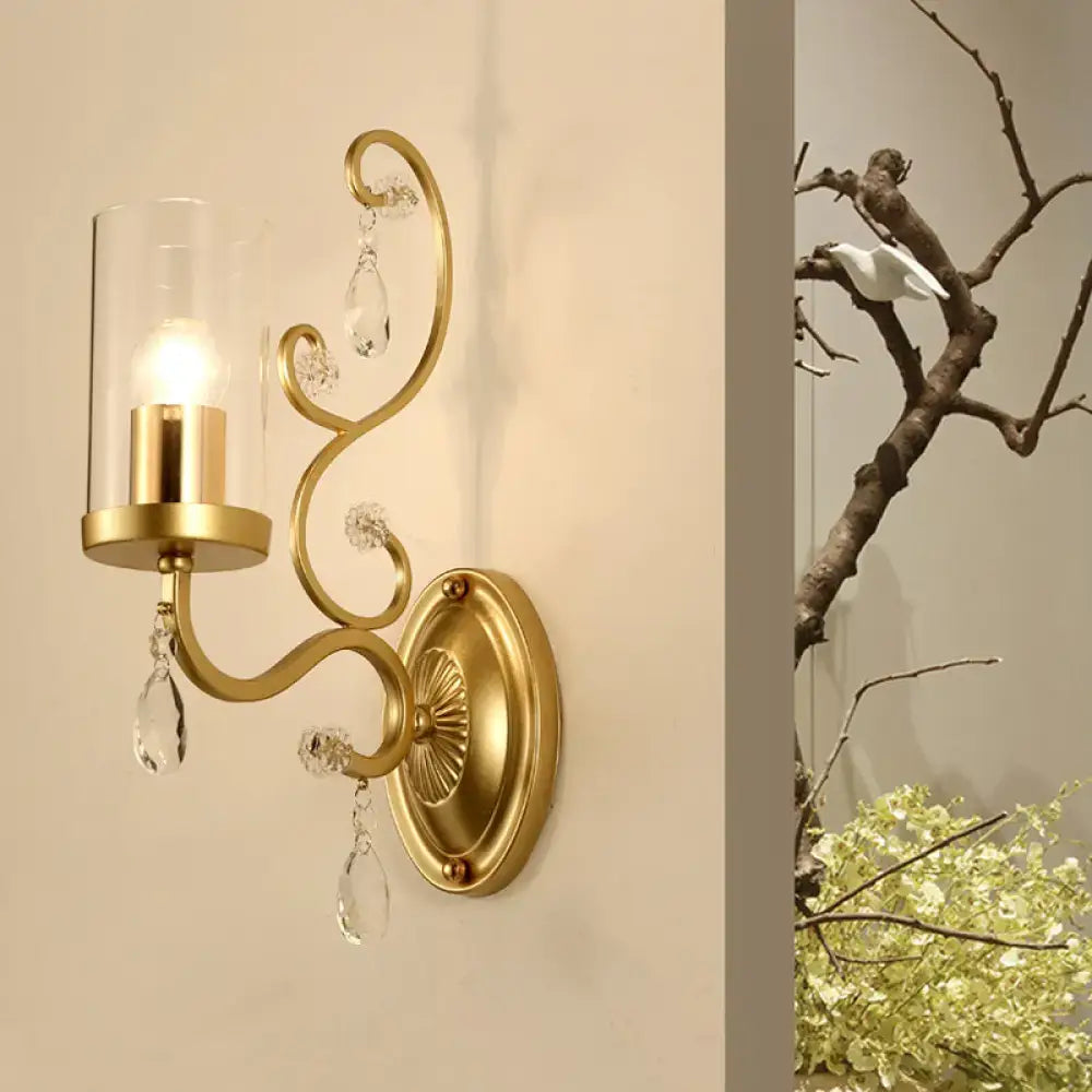Gold Clear Glass Sconce