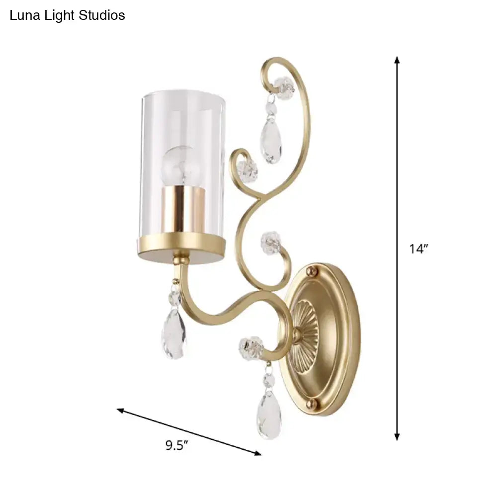 Gold Clear Glass Sconce
