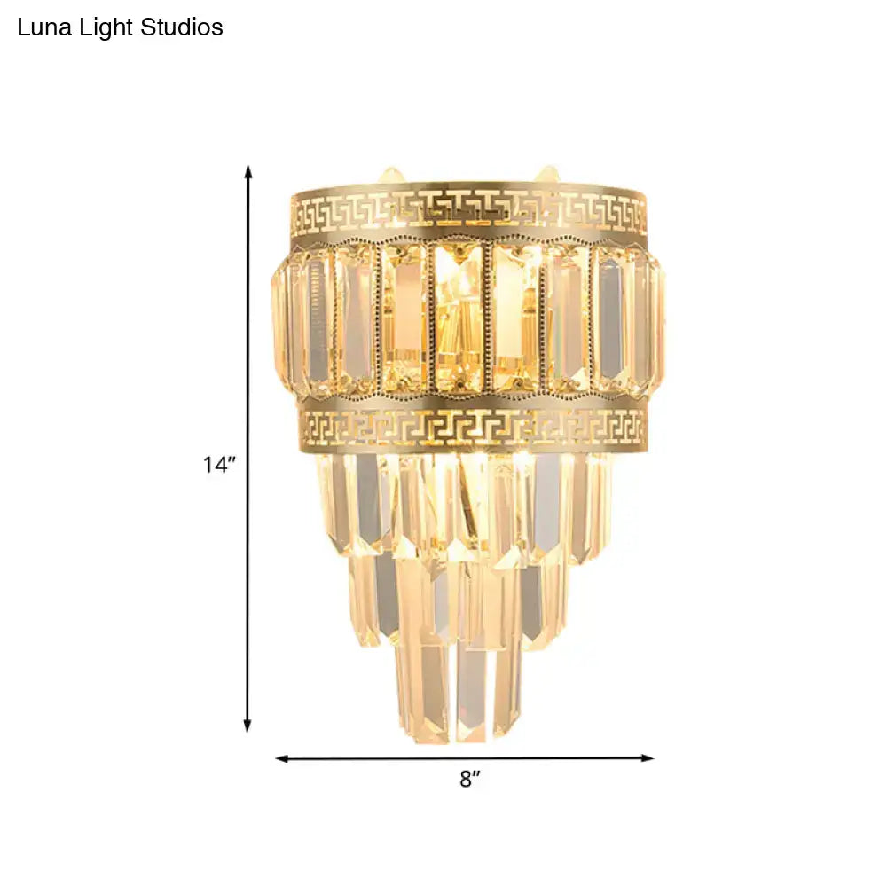 Gold Crystal Key Wall Lamp