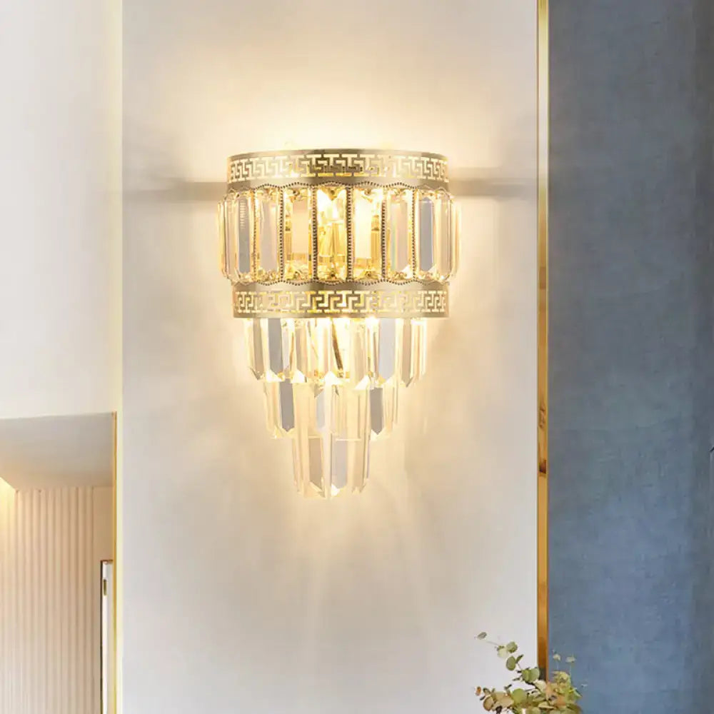 Gold Crystal Key Wall Lamp
