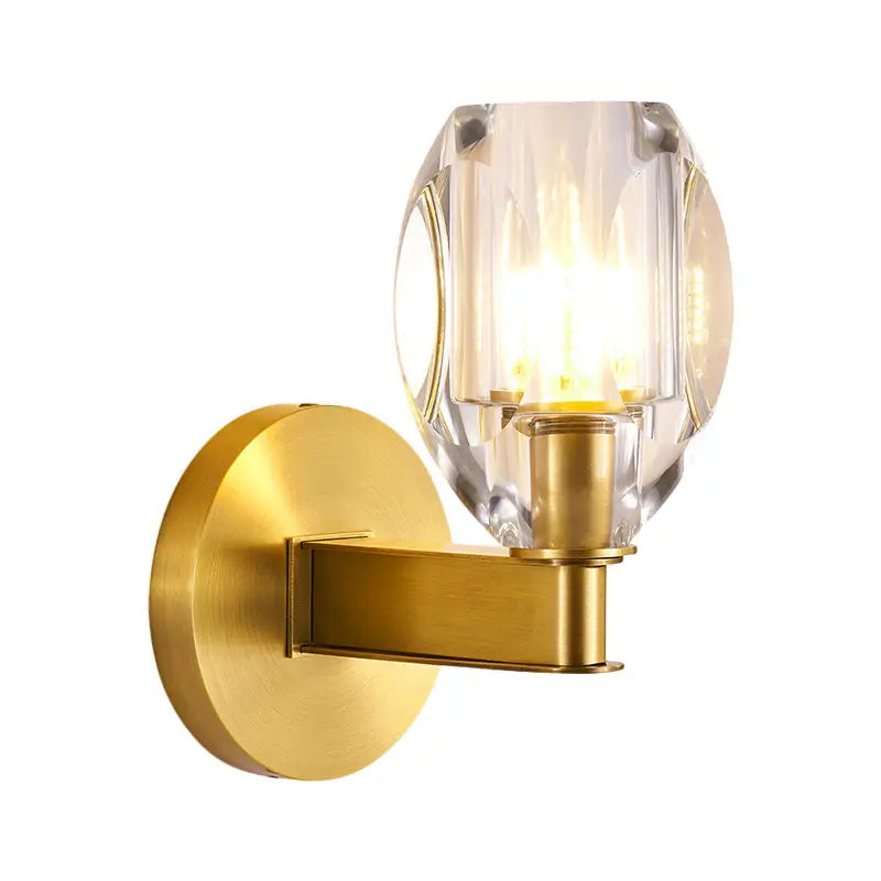 Gold Crystal Ball Wall Light