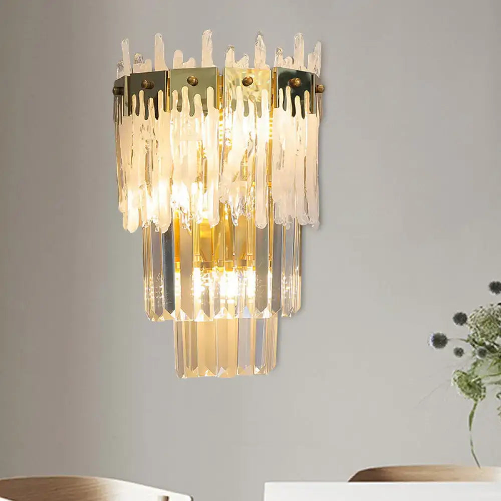 Gold Crystal Dining Room Wall Sconce