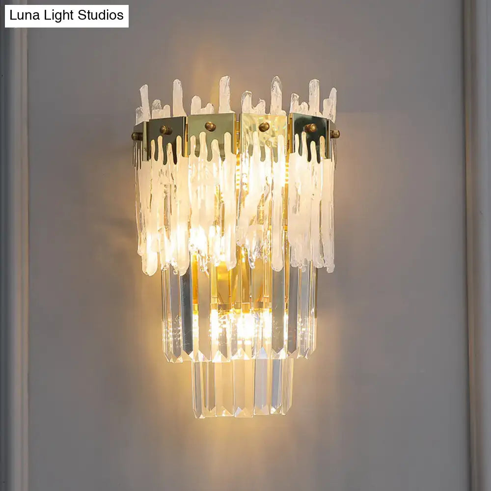 Gold Crystal Dining Room Wall Sconce