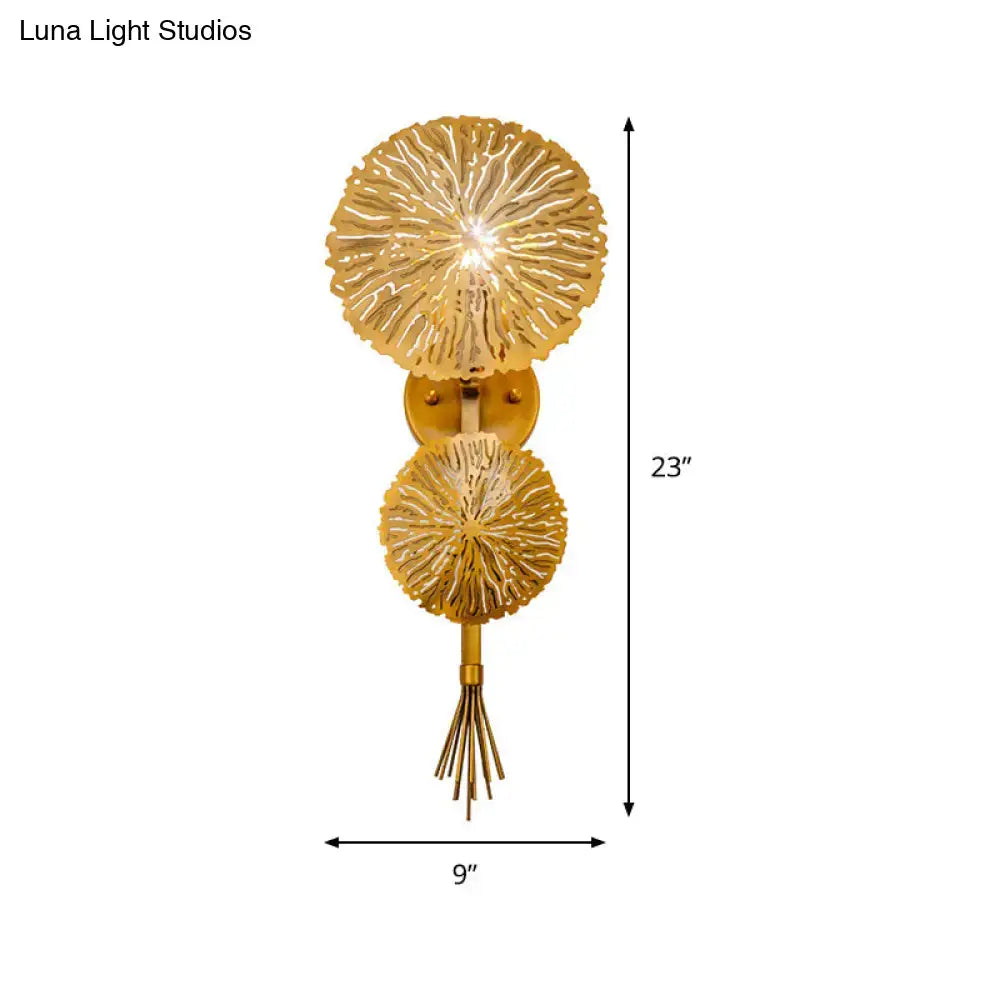Gold Sunburst Wall Sconce