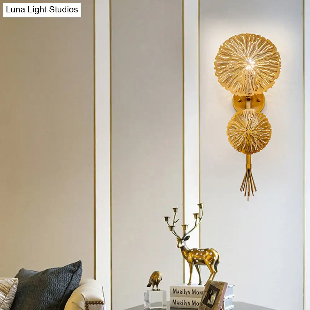 Gold Sunburst Wall Sconce
