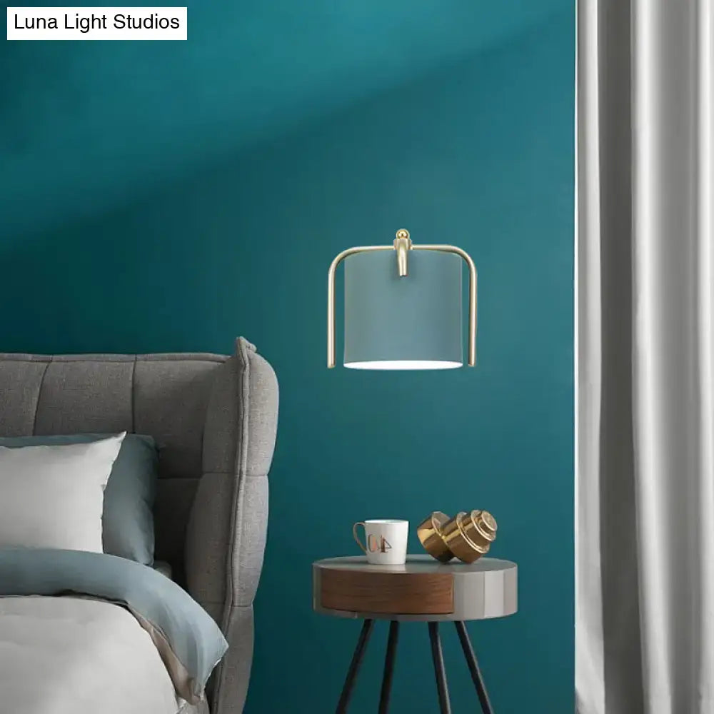 Green Gray Metal Sconce