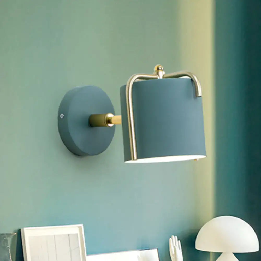 Green Gray Metal Sconce