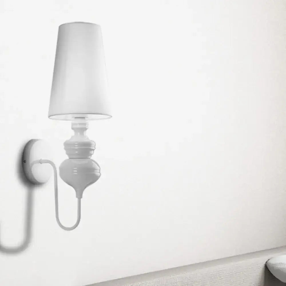 Matte Black Fabric Sconce Four Finish Options