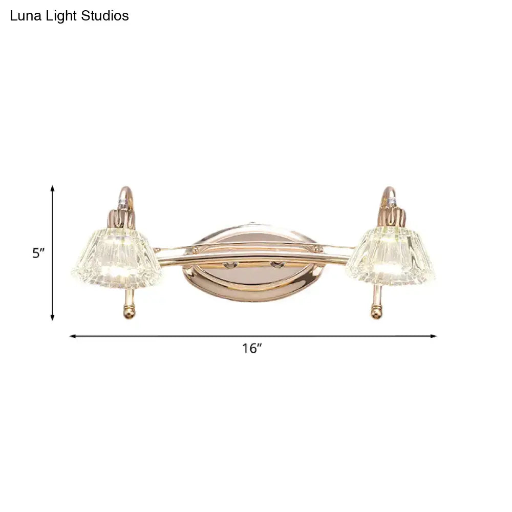 Rose Gold Truncated Cone Vanity Light