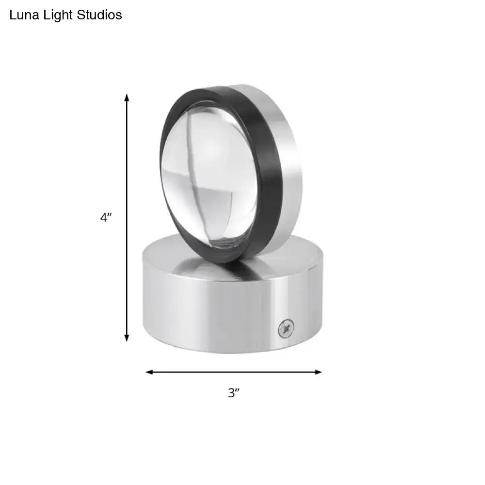 Silver Black LED Wall Lamp