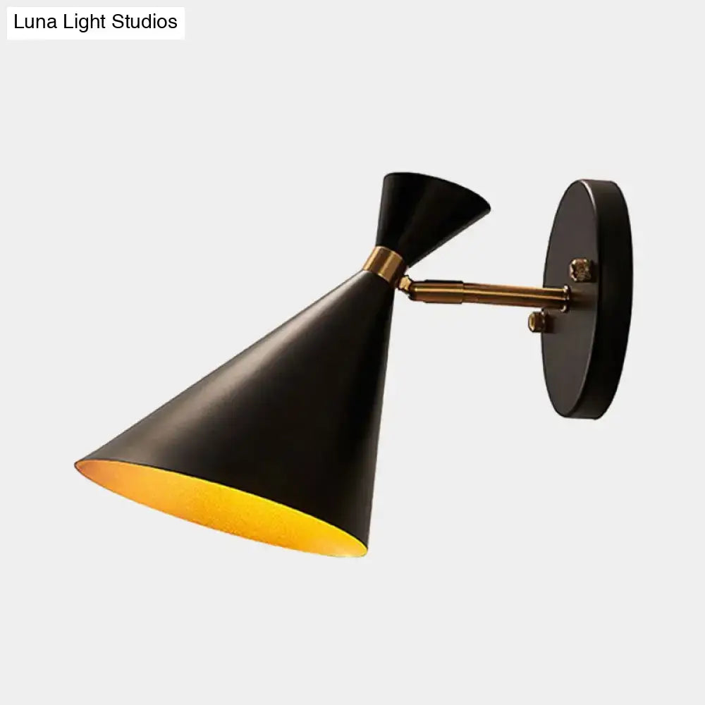 Gold Adjustable Arm 3-Light Wall Sconce