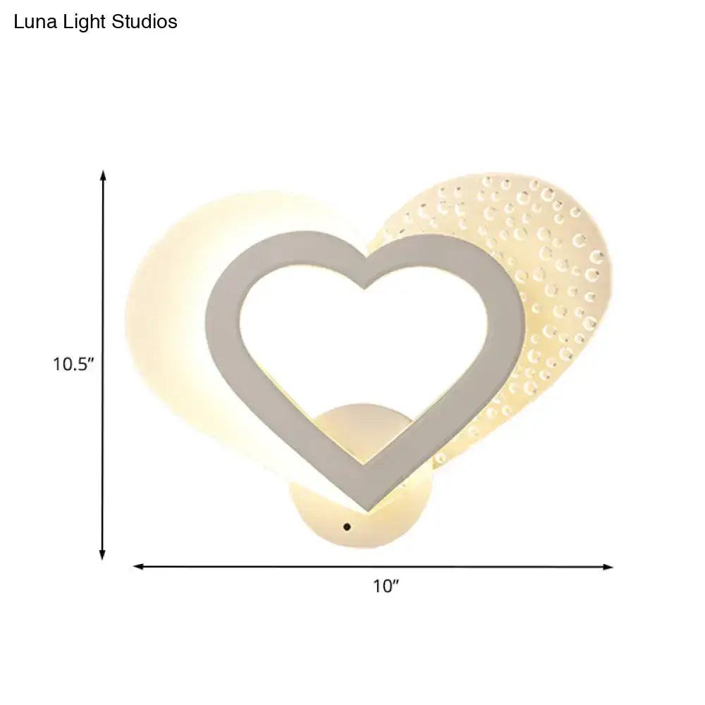 White Heart Wall Sconce