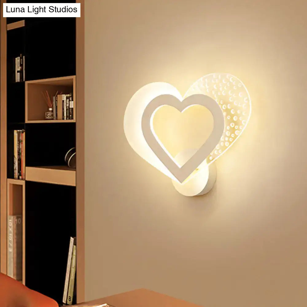 White Heart Wall Sconce