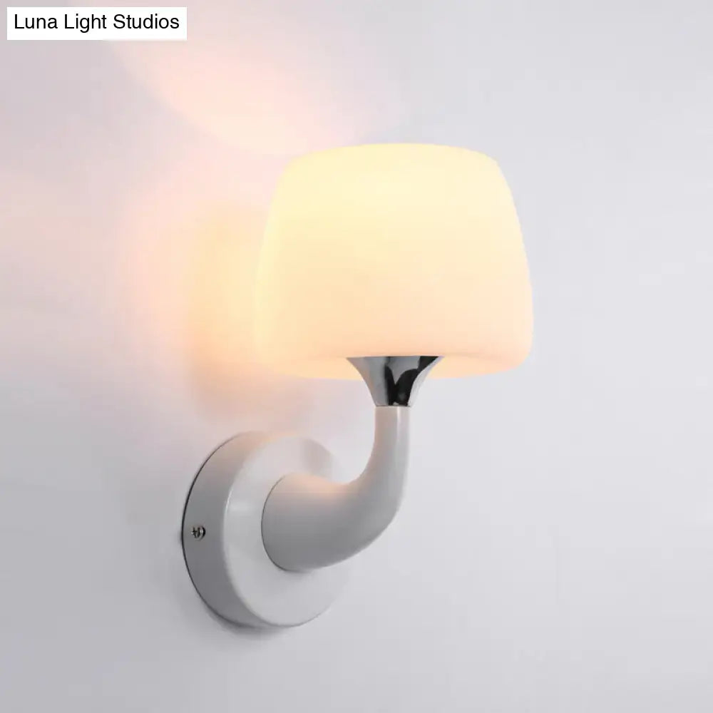 White Opal Glass Sconce