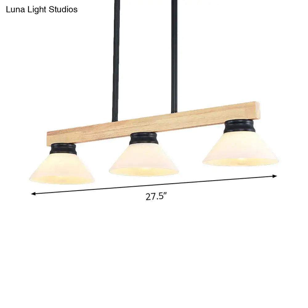 Wood Linear Island Light